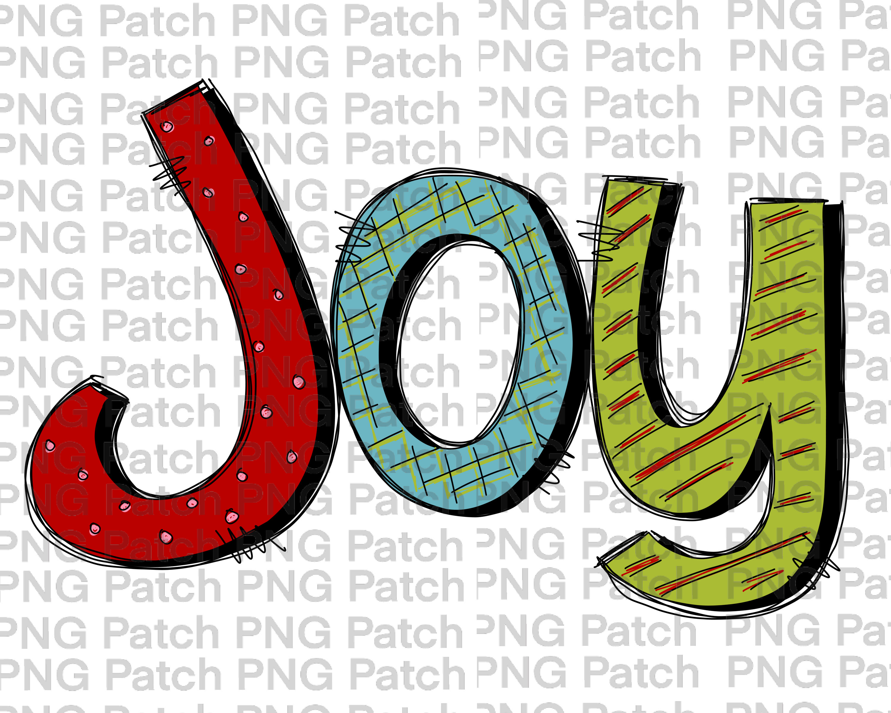 Colorful Joy, Christmas PNG Digital Design, Holiday Sublimation