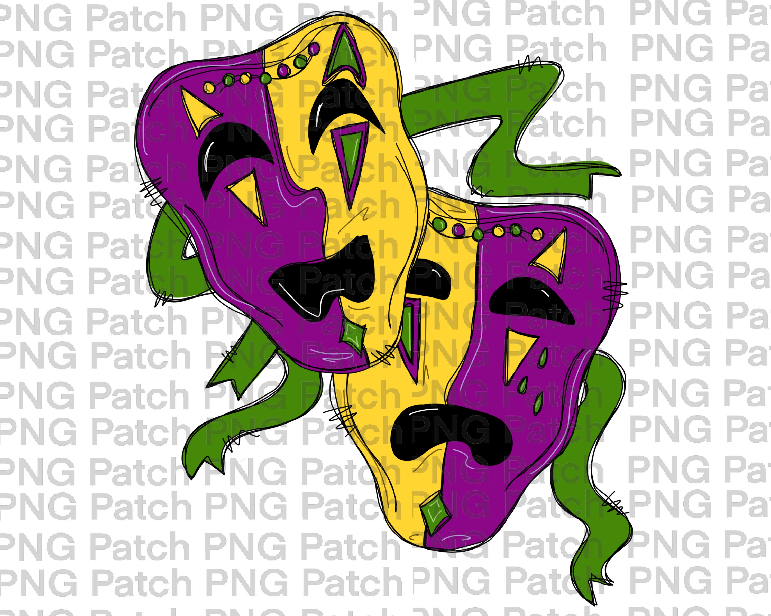 mardi gras mask happy sad