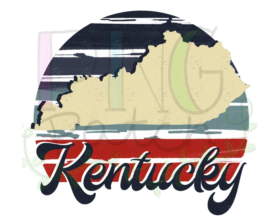 Retro Kentucky, State Design, Fourth of July, 4th of July 4th, PNG ...