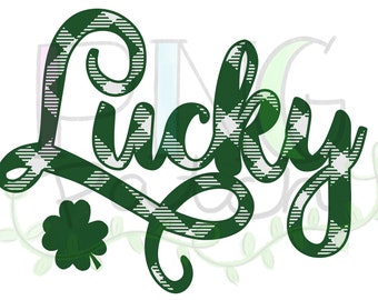St. Patrick's Day Lucky Green Clover, PNG Digital Design, Sublimation Design Download, Print and Cut, Digital Download