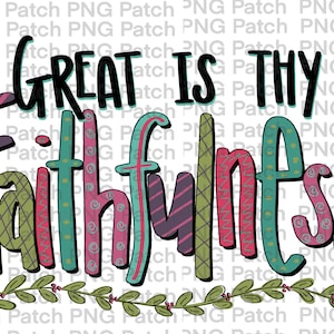 Stor är din trofasthet, kyrkliga psalmer, kyrklig PNG digital design, religion sublimeringsdesign nedladdning, skriv ut och klipp ut, clipart