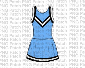 コロンビアの青と黒のチアユニフォーム PNG ファイル、デジタル
