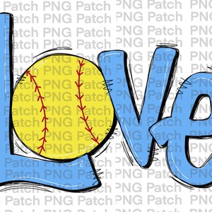 Softball, Columbia Blue Love with Softball, Softball PNG Digital Design, Sports Sublimation Design Download, Print and Cut, Digital Download