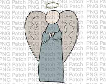Ángel de Navidad, Diseño digital PNG de Navidad, Diseño de sublimación navideña, Imágenes prediseñadas, Descarga instantánea, Impresión y corte