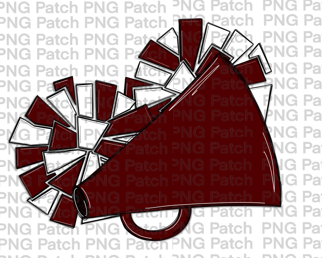 Cheer Pom Poms Megaphone Cheer Sublimation Design Football PNG Cheer Sub Design Printable PNG