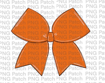 オレンジチアボウ PNG ファイル、デジタル デザイン、チア ヘアボウ、チアリーダー昇華デザイン