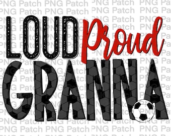 Fuerte orgulloso Granna, Balón de fútbol, Cartas de fútbol, Fútbol PNG diseño, Fútbol abuela Sublimación Diseño Descargar, Imprimir y Cortar, Digital