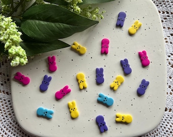 Peeps Bunny Studs; Peeps Earrings; Studs; Earrings; Easter; Spring; Candy Jewelry; Spring; Spring Style; Polyer Clay; Jewelry