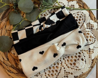 Wednesday’s Valentine Headbands; Jersey Knit Headbands; Hair Accessories; Hairstyle; Hair; Spring; Hearts, Gingham; Fun Hair Accessories
