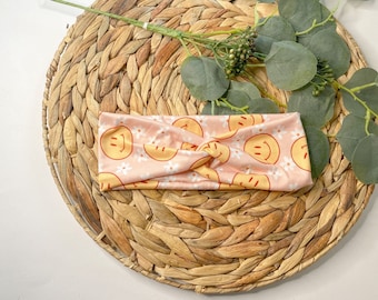 Feeling Happy Headband; Jersey Knit Headband; Twisted Knot headband; Knotted Headband; Spring Style