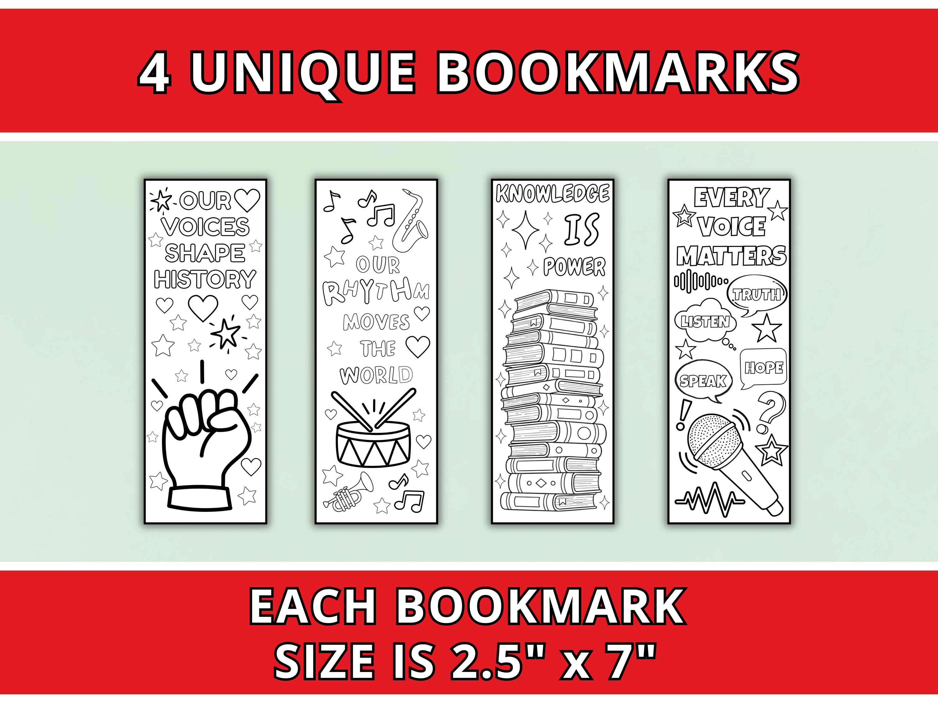 Freedom Bookmarks Juneteenth Coloring Kids Bookmarks Printable, Black History Coloring ...