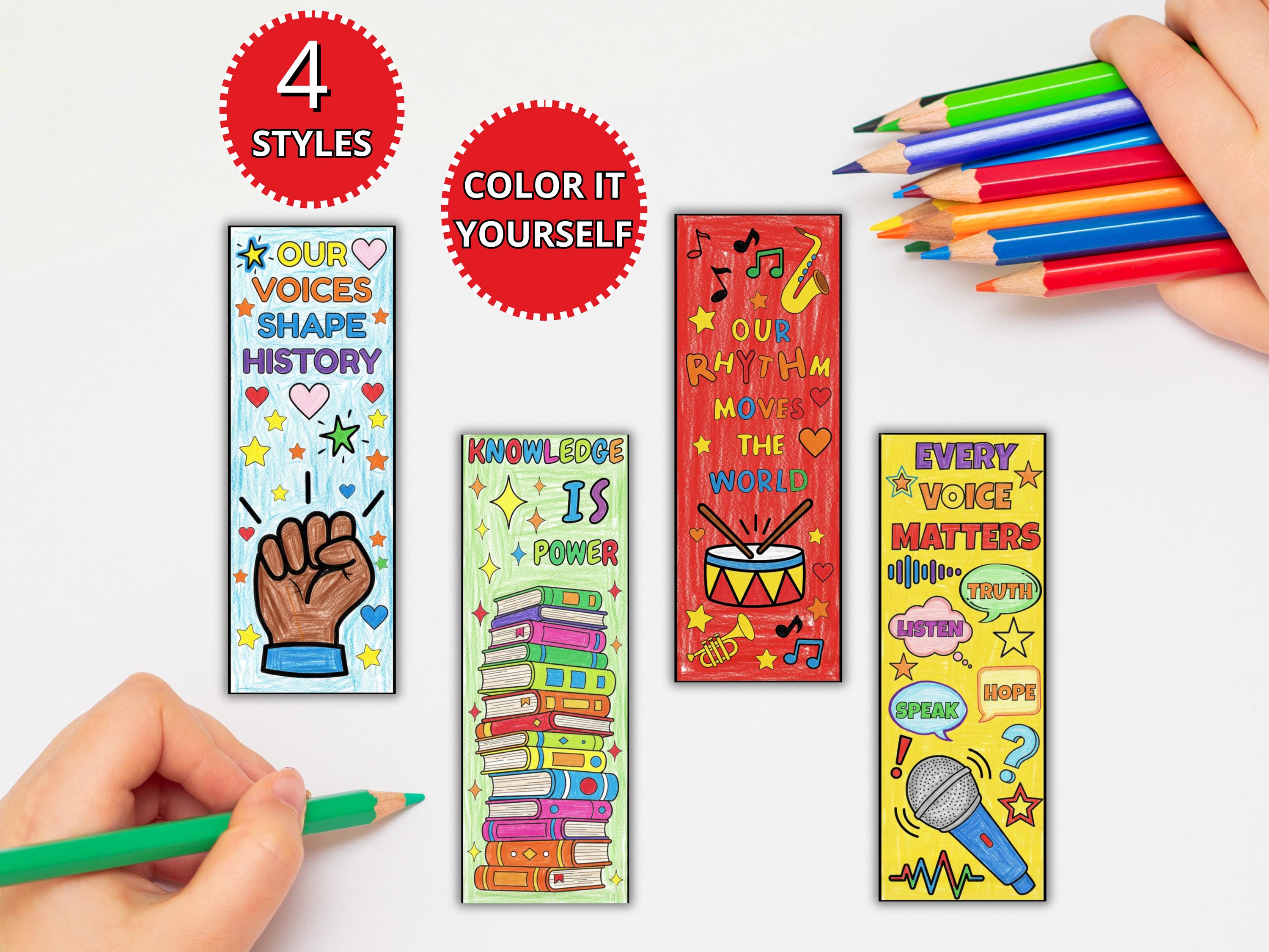 Freedom Bookmarks Juneteenth Coloring Kids Bookmarks Printable, Black History Coloring ...