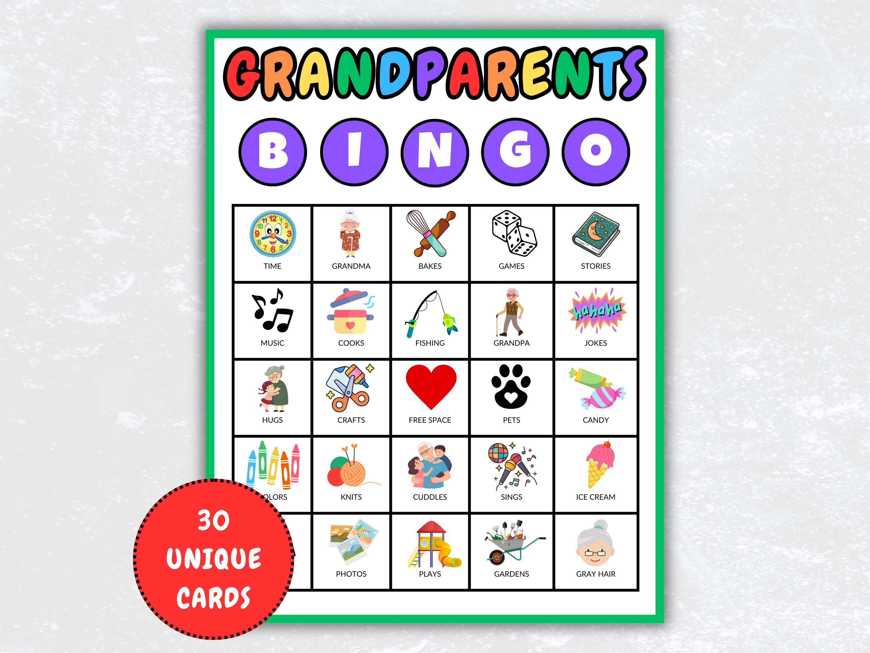 Bingo grandparents - Etsy België, image size:3000x2250