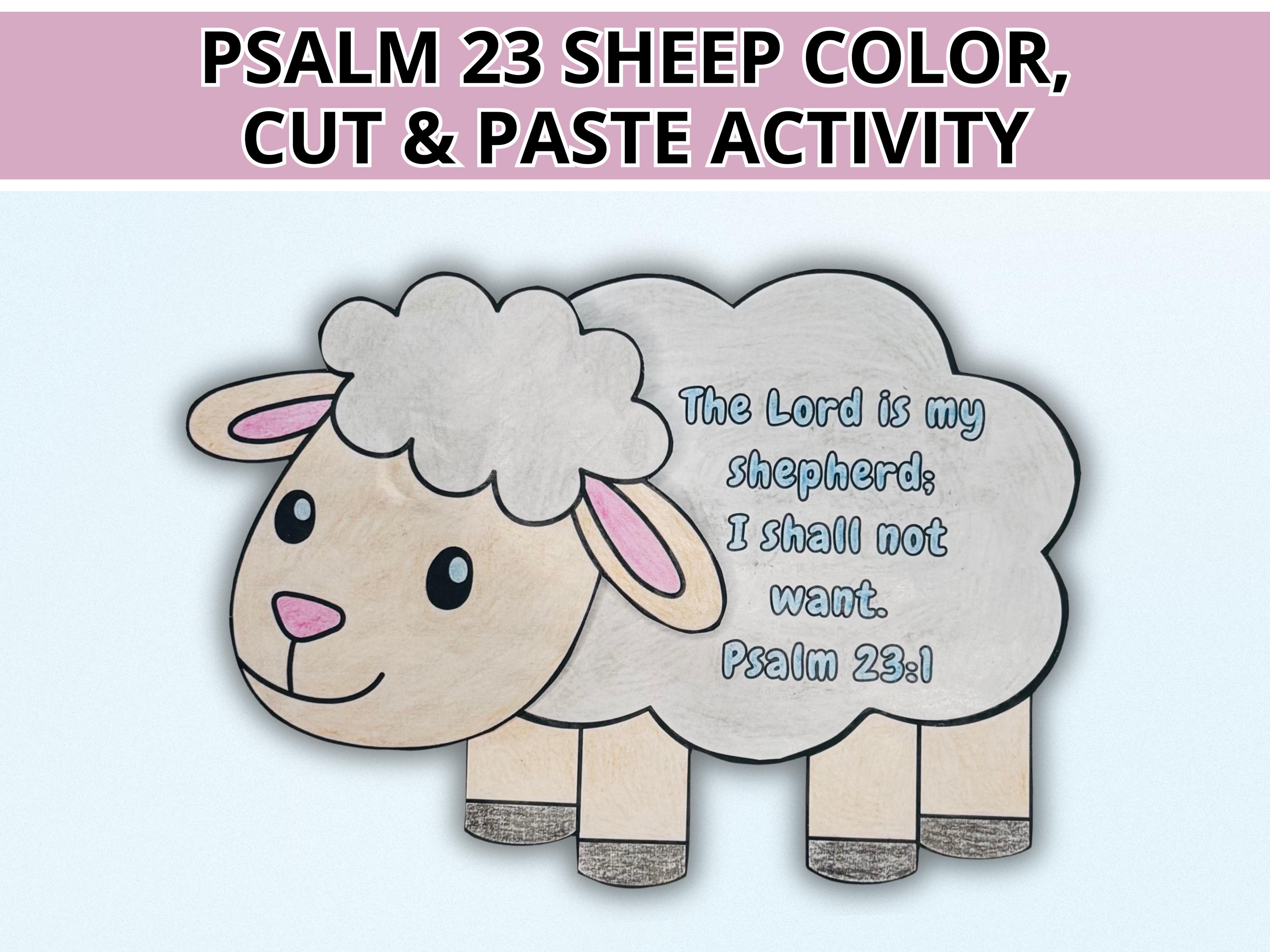 Psalm 23 The Lord is my Shepherd Bible Craft, Christian Sunday…