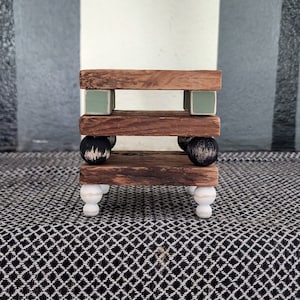 Cottagecore Decor, Tiered Tray Decor, Wood Tray, Farmhouse, Entry Table, Mini Wood Riser, Wood Plant Stand, Rustic Wood Decor, Bathroom Tray