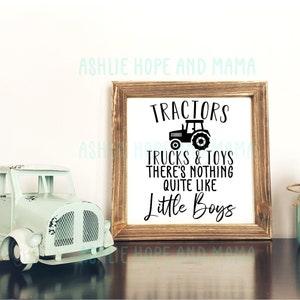 Tractoren Vrachtwagens en Speelgoed SVG, Baby Boy Svg, Baby Kinderdagverblijf SVG, Little Boys SVG, Baby Bodysuit Svg, Peuter Png, Cricut Cut Files, Jongens Shirt