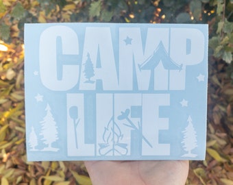 Camping Decal, RV Decal, Mountain Sticker, Adventure Decal, Truck Decals, Adventure Sticker, Explore Decal, Car Decal, Yeti Decal