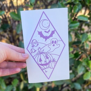 Bat Car Decal, Cute Spooky Stickers, Holographic Car Decal, Pastel Goth, Halloween Decals, Laptop Decal, Teenager Birthday Gift, Sister Gift