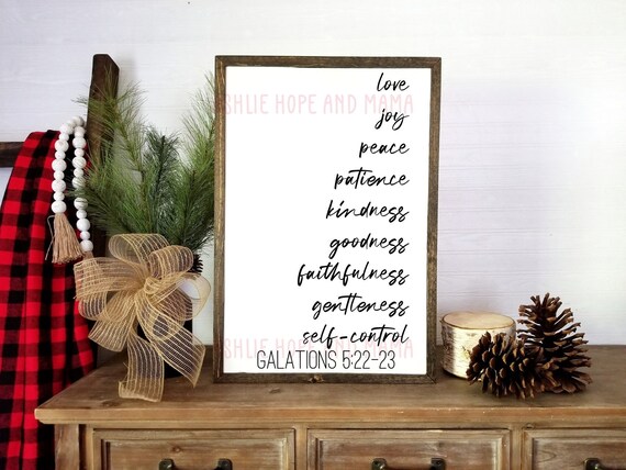 The Fruits Of The Spirit SVG, Galations SVG, Farmhouse Sign Cut File, Faith Svg, Autumn Svg, Christian Svg, Religious Home Decor SVG, Bible