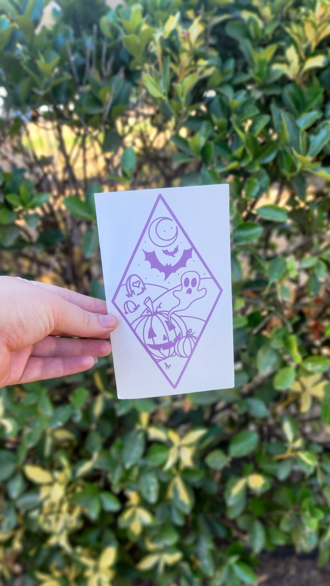 Bat Car Decal Cute Spooky Stickers Holographic Car Decal Etsy