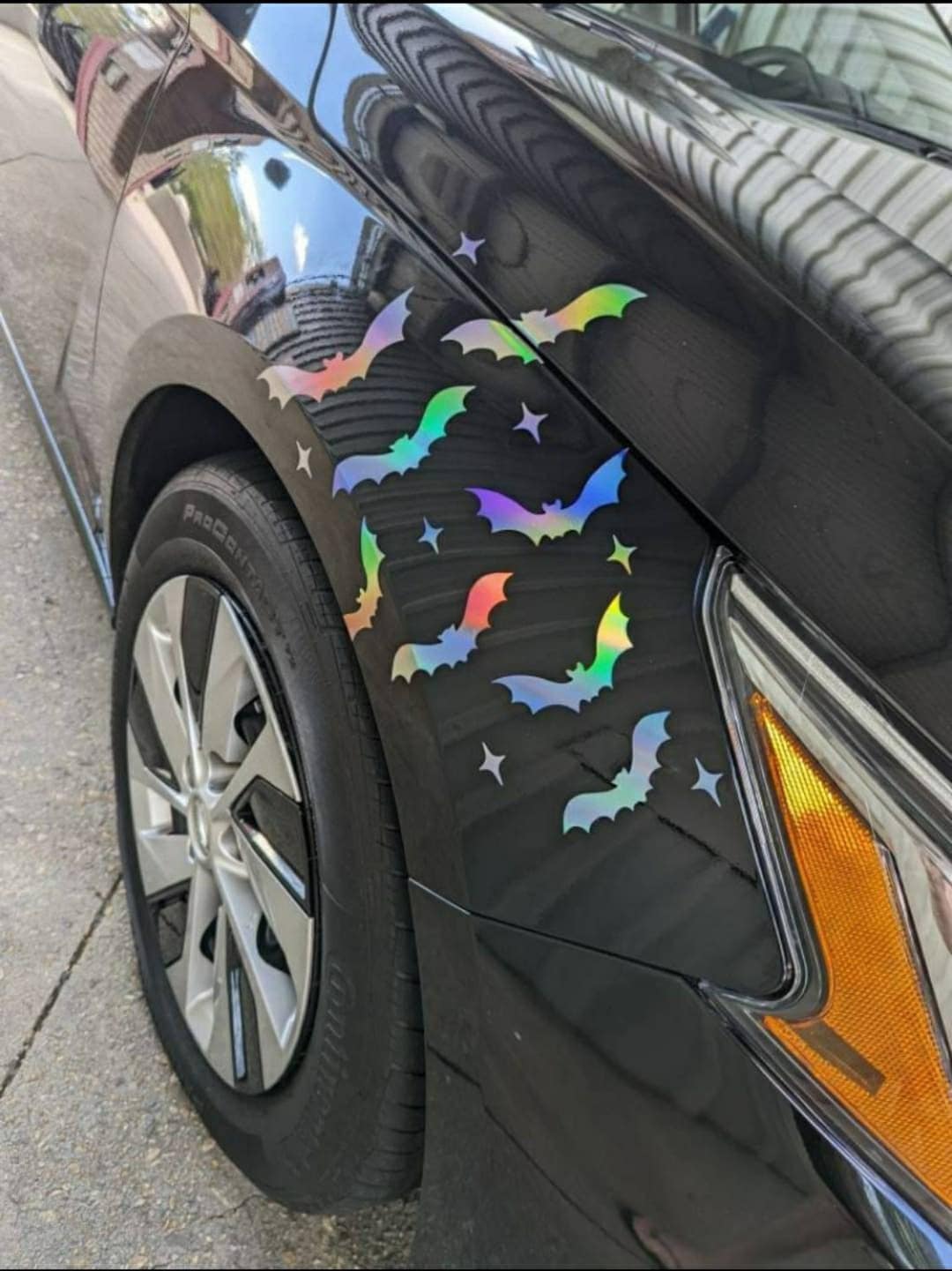 Bat Car Decal, Holographic Car Decal, Cute Spooky Stickers, Pastel Goth ...