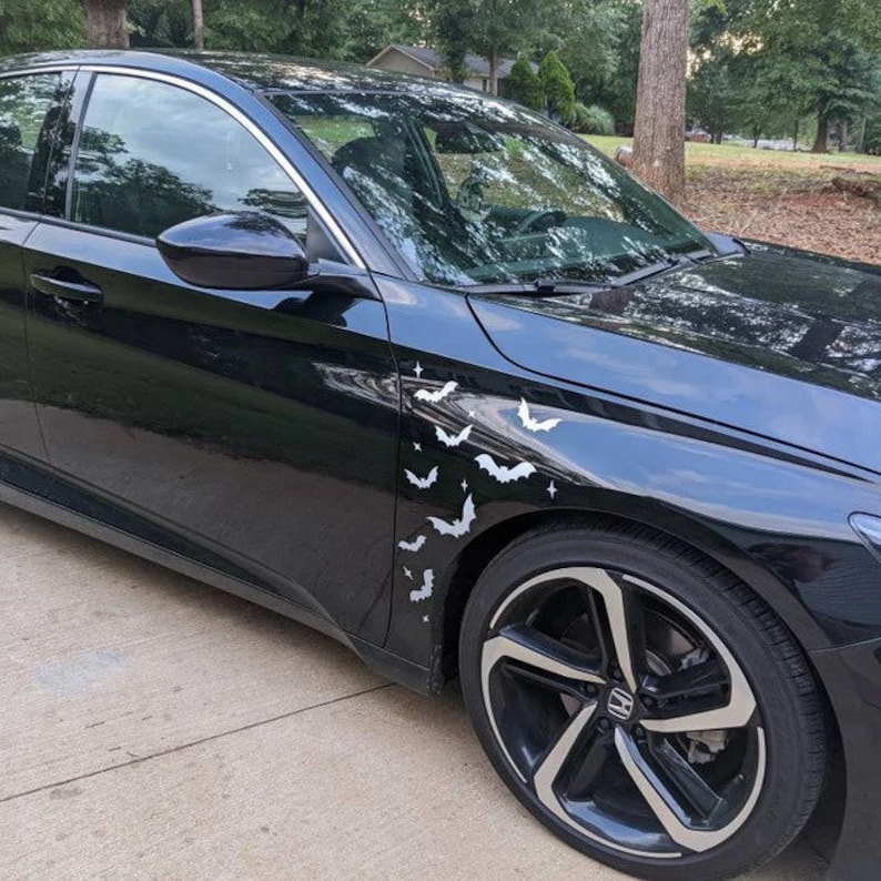 Bat Car Decal Holographic Car Decal Cute Spooky Stickers Etsy