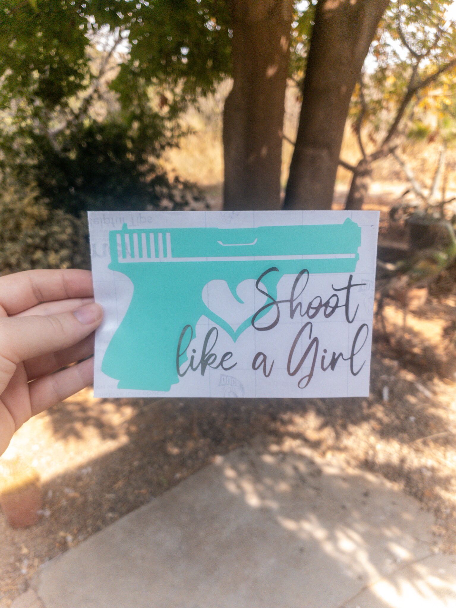 Shoot Like A Girl Pistol Decal 2nd Amendment Decal Truck Etsy