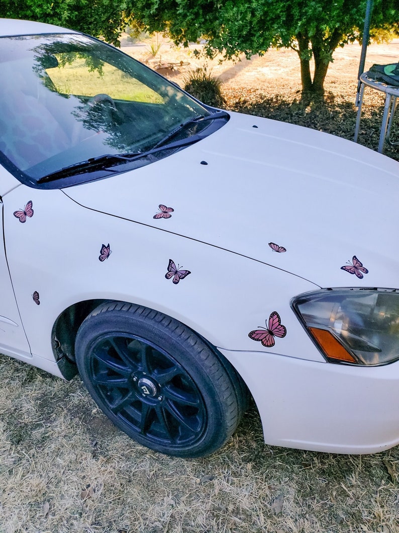 Butterfly Car Decal Holographic Car Decal Monarch Butterfly Etsy
