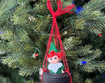 Elf Tire Swing: Christmas Miniature Prop for Toddler Elf