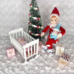 Elf Baby Plastic Cradle -  Prop, Santa Baby, Toddler, Crib, Bed