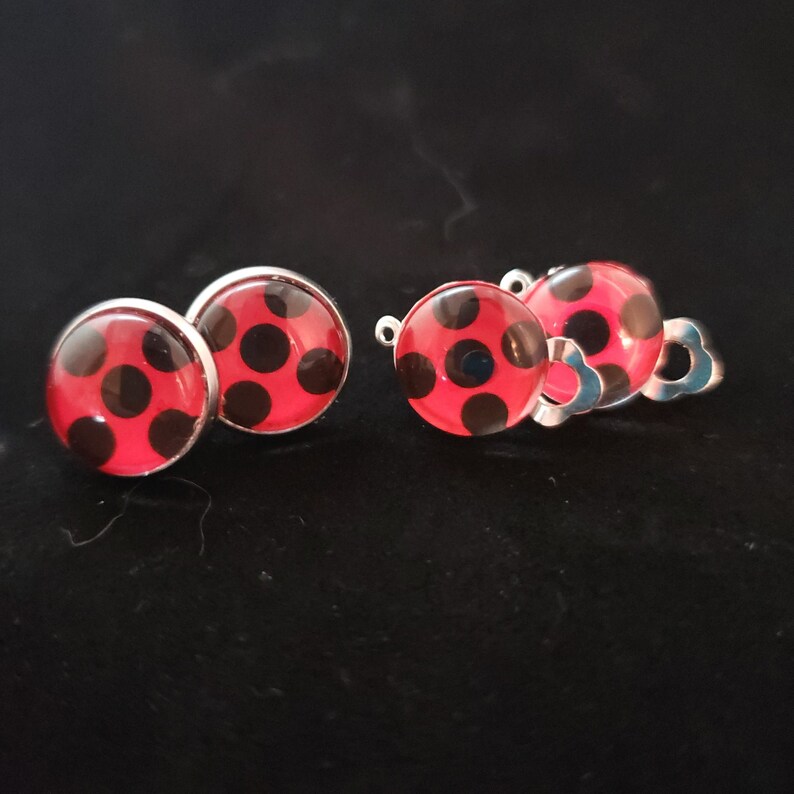 Miraculous Ladybug Earrings Miraculous Ladybug Etsy
