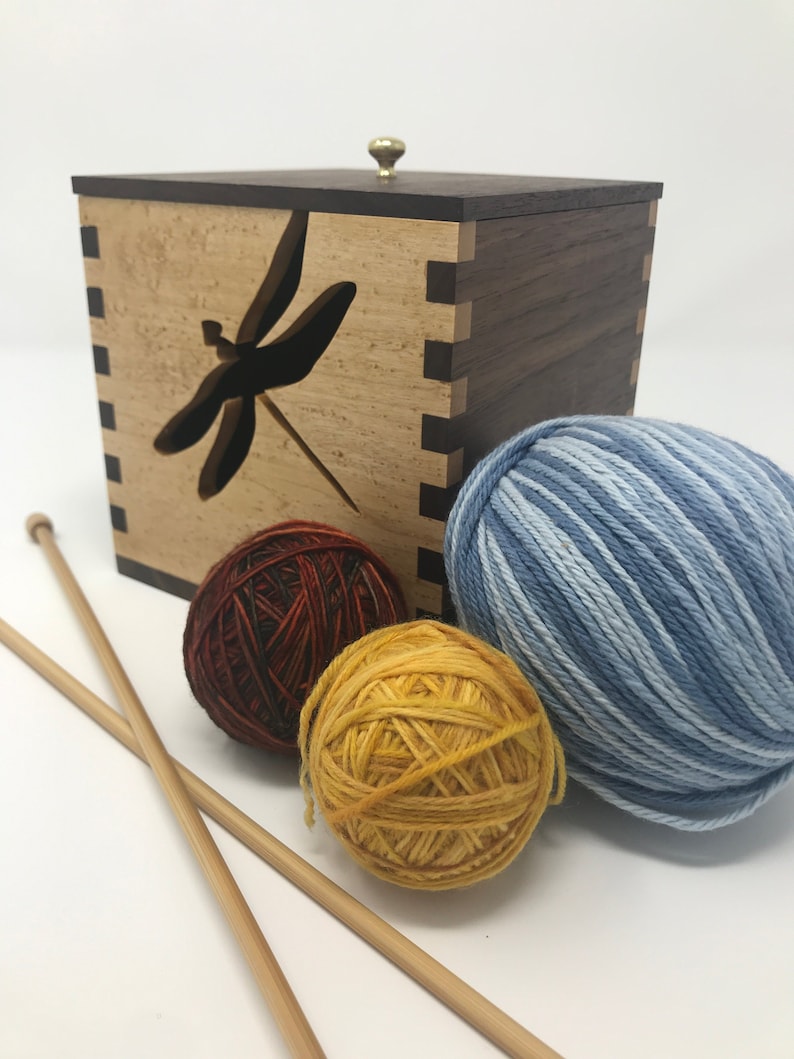 Maple Walnut Yarn Box