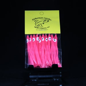 Kokanee Salmon Spinner Hoochies (2): uv “ORANGE BANDIT”