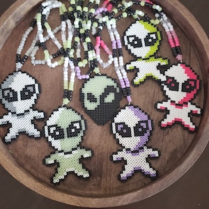 Alien Perler Necklace