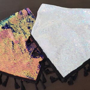 Reversible Sequin/Holographic Festival Bandana