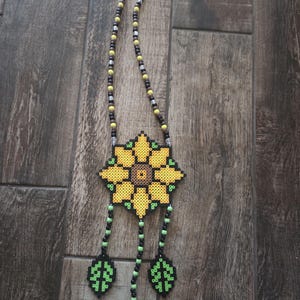 Sunflower Perler Nrcklace