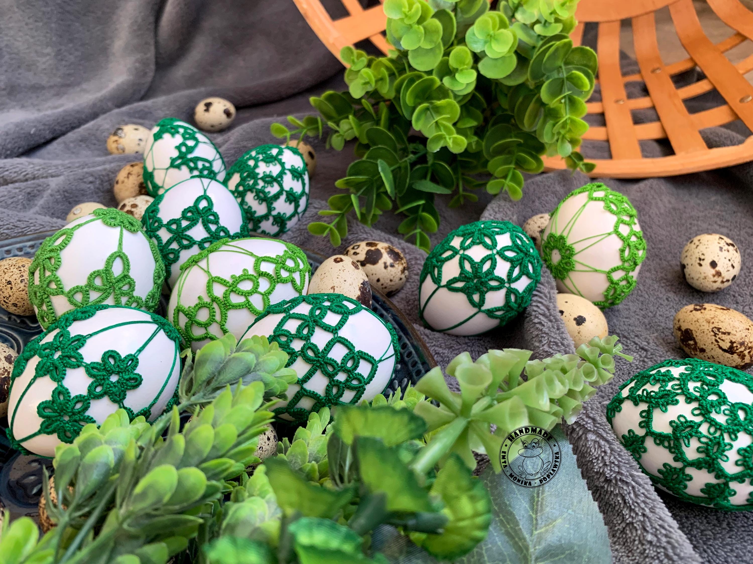 Uova Di Pasqua Lavorate A Maglia: Set Di 5 Ornamenti Colorati Fatti A Mano Per Decorare Alberi, Ghirlande E Cesti