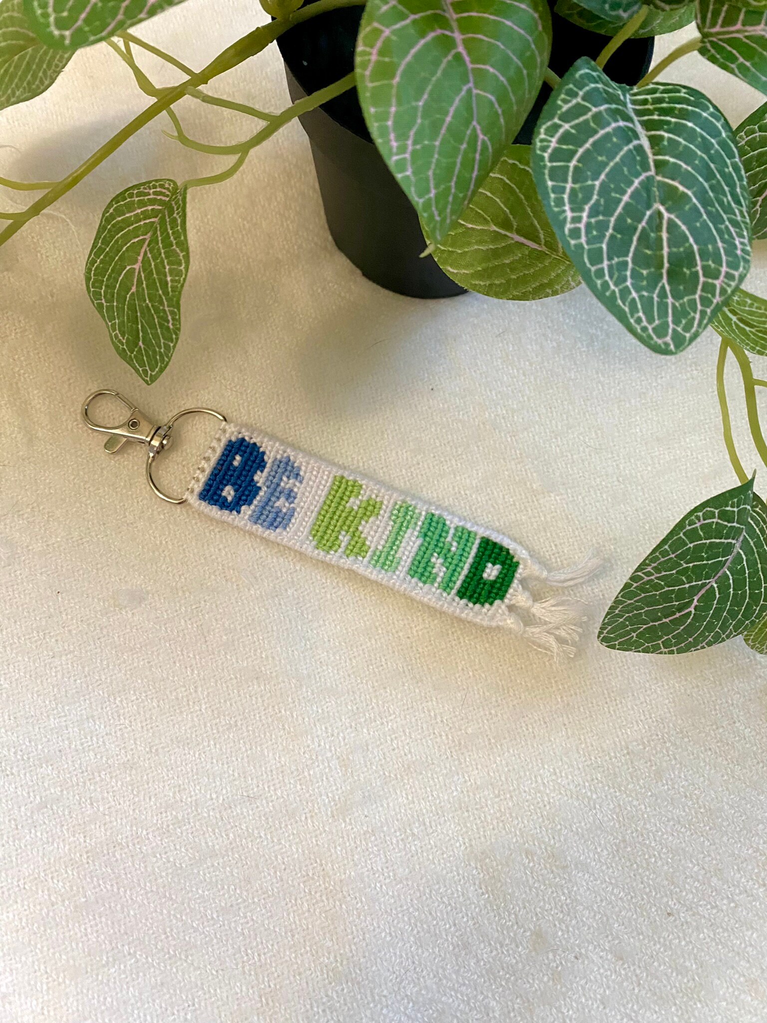 Be Kind Handmade Keychains Knotted Kindness Keychain Etsy