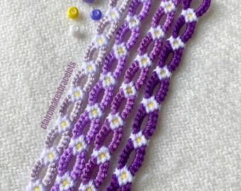 Custom Flower Chain Friendship Bracelet Woven Jewelry **please read description!!**