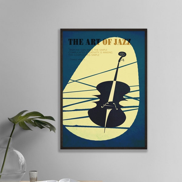 Quotes about life, Jazz Poster, Mid century modern, Charles mingus, Jazz print, Music quotation