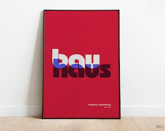 Bauhaus Poster, Bauhaus Exhibition Print, Art poster, Mid Century Modern, Wall Art, Vintage Art Print, Gift Idea