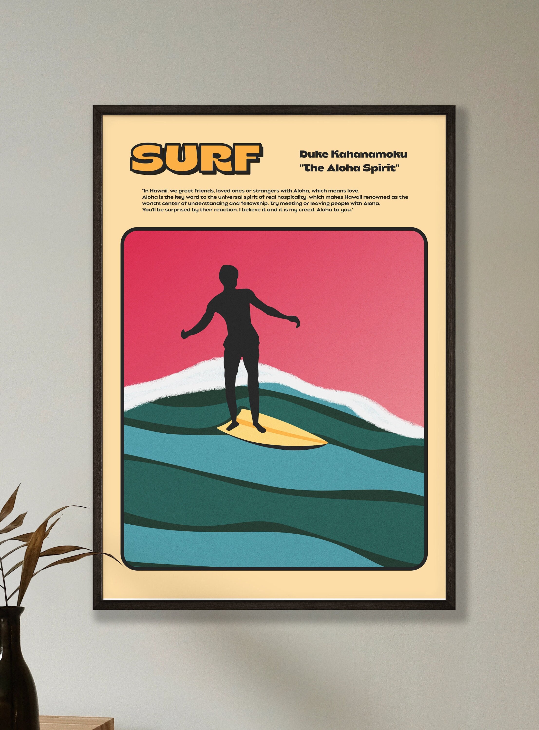 Hawaii Style Surfer Poster By Jordan Robinson Displate, 55 OFF