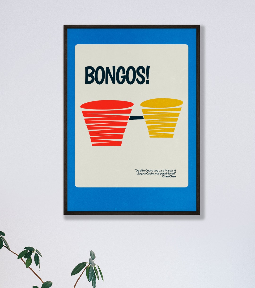 Bongos, Cuba Poster, Jazz Gifts, Mid Century Modern, Jazz Musicians