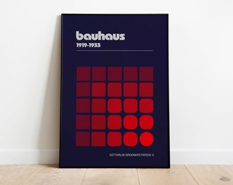 Bauhaus Poster, Bauhaus Art Print, Vintage print, Minimalist Wall Art, Retro Home decor