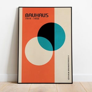 Bauhaus Poster, Bauhaus Exhibition Poster, Graphic Art Print, Exhibition Print, Bauhaus Art poster Printable image 1