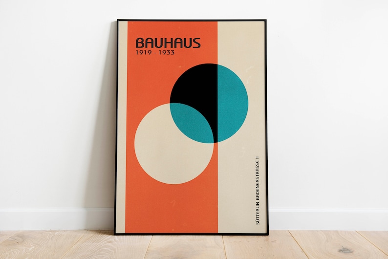 Bauhaus Poster, Bauhaus Exhibition Poster, Graphic Art Print, Exhibition Print, Bauhaus Art poster Printable image 1