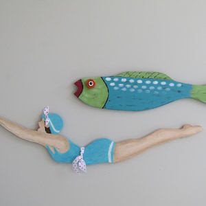SWIMMING DIVING GIRL wall hanging