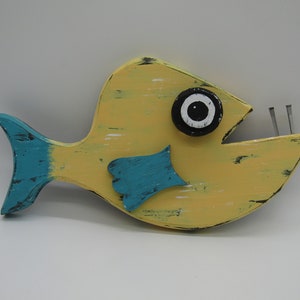 YELLOW FUNKY wood FISH