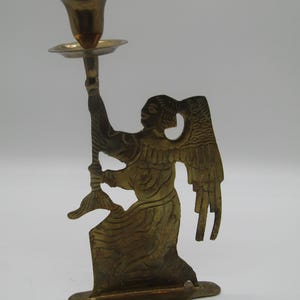 VINTAGE BRASS ANGEL candleholder