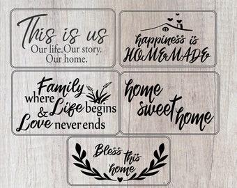 Farmhouse bundle svg family quote signs, svg sayings for signs, printable signs farmhouse style, family and home decor signs, svg quotes